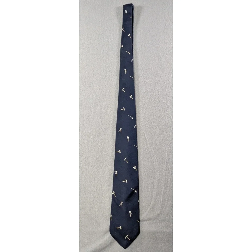 Smithsonian‎ Institution Mens Tools Museum of American History Tie OS Navy Blue